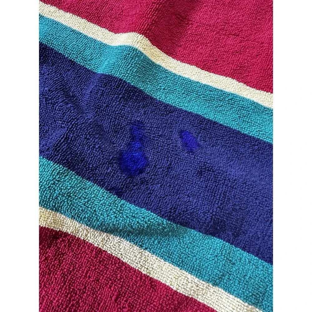 VTG 2 Eddie Bauer Beach Towels Sheet Nautical Stripes Towel READ